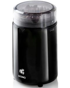 Image Moulin à café électrique avec mécanisme broyeur à meules  en acier inoxydable ..Réservoir à grains transparent amovible.Capacité maxi de 70 gr de grains de café. 150W