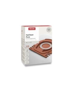 Image CONSOMMABLES ASPIRATEURS -  Format CO compatible avec les nouveaux aspirateurs Guard M1 - Contient 4 sacs Hyclean pure avec système breveté Comfortfit d'origine Miele, fabriqués à partir de 80 % de matières recyclées , 1 filtre moteur et 1 filt